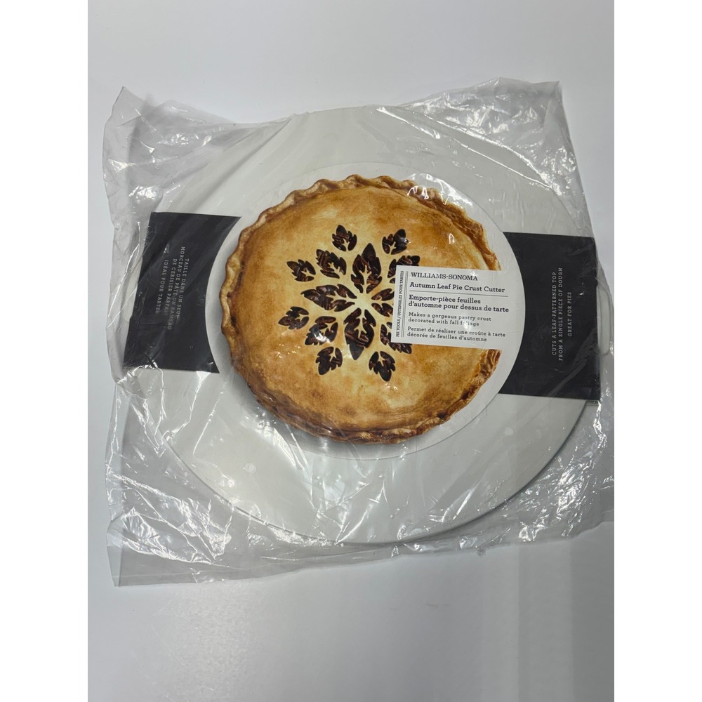 Williams-Sonoma Autumn Leaf Pie Crust Cutter Fall Lattice Top Tool 3560120 NEW